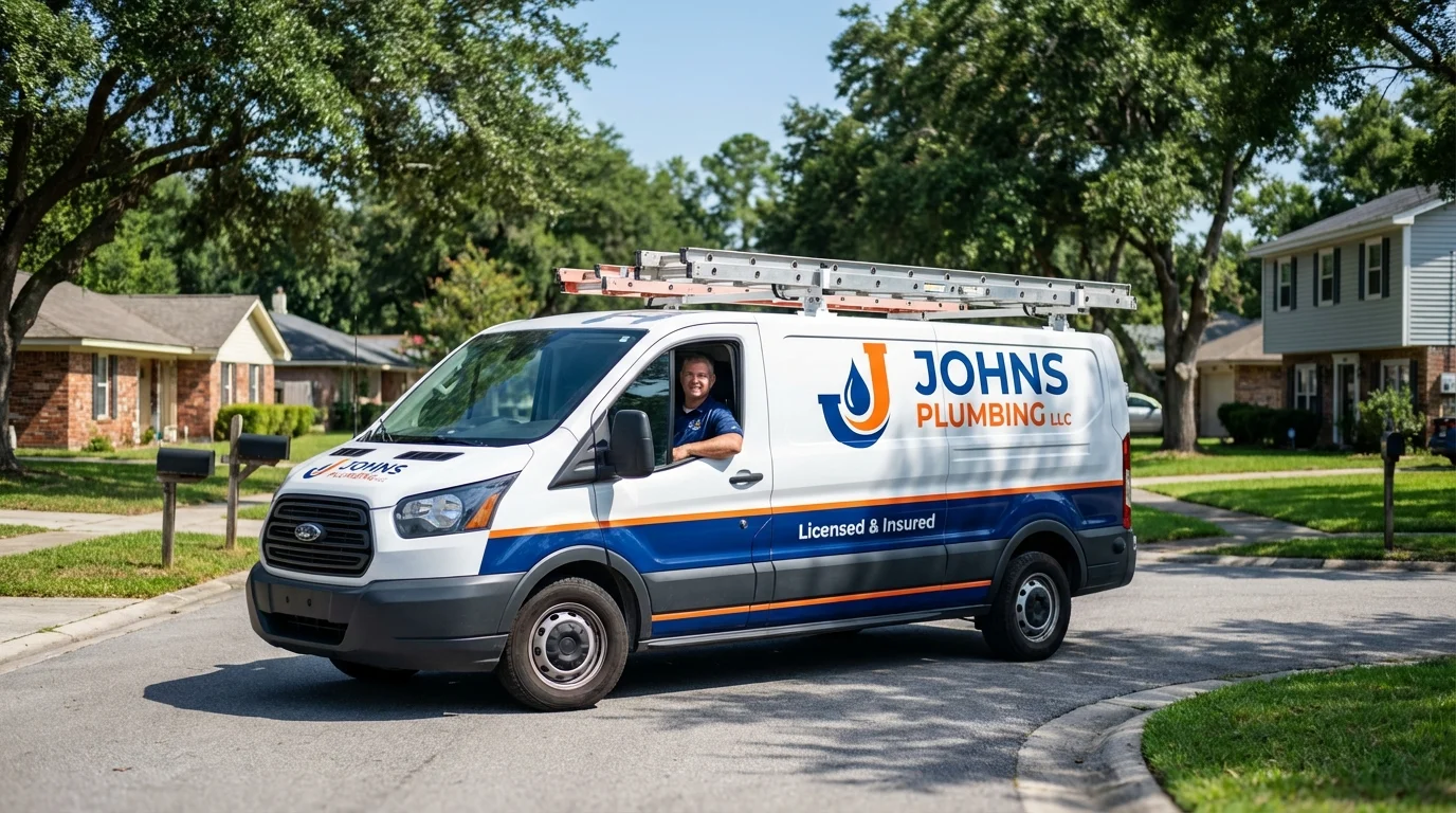 Johns Plumbing LLC service van in Rio Linda, CA