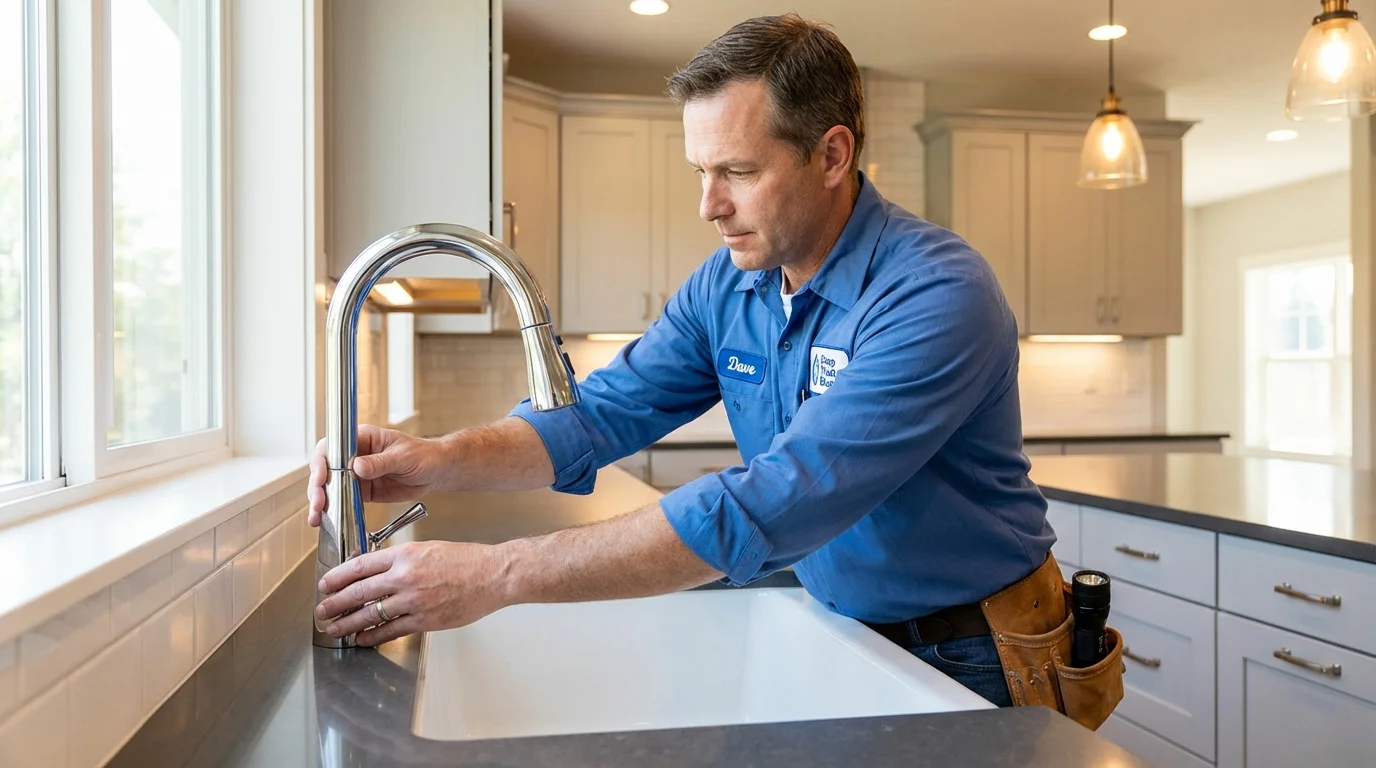 Kitchen faucet installation by Johns Plumbing LLC in Rio Linda